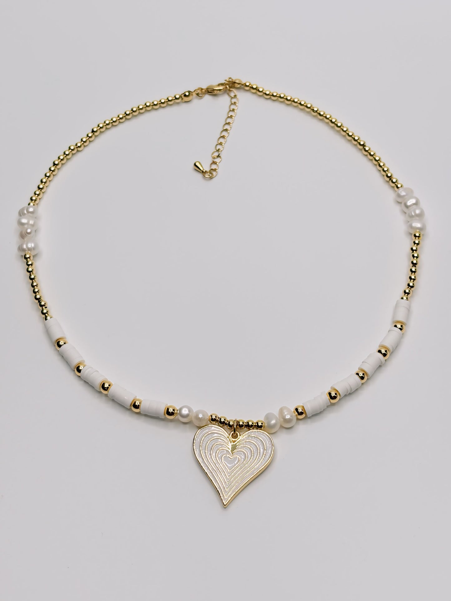 Collar Corazón Blanco