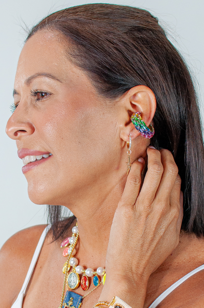 Ear Cuff Cristales de Colores